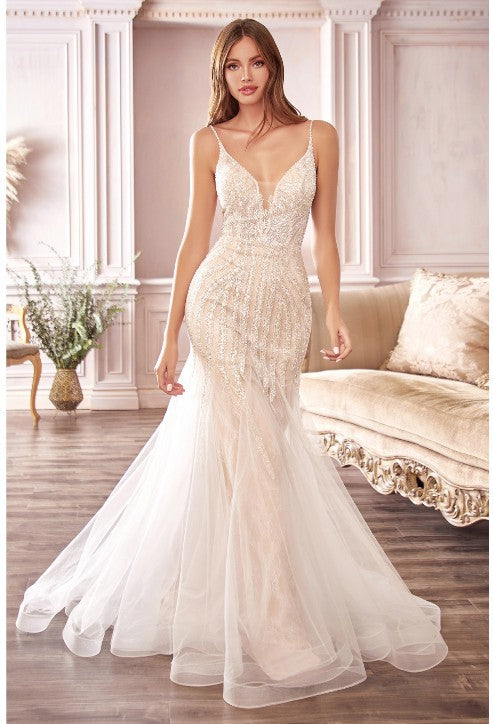 Vestido de novia en corte sirena con cuentas - Kookay Vestidos